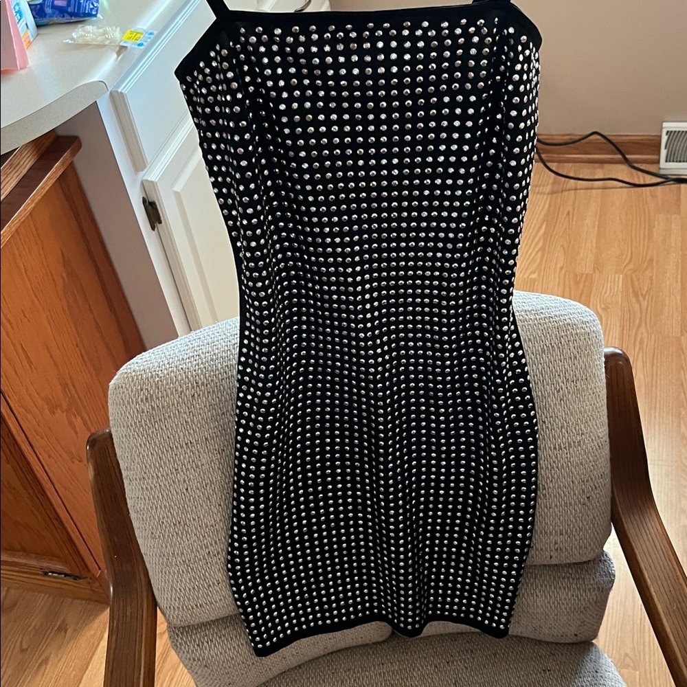 New Hematite Rhinestone Dress Fashion Nova